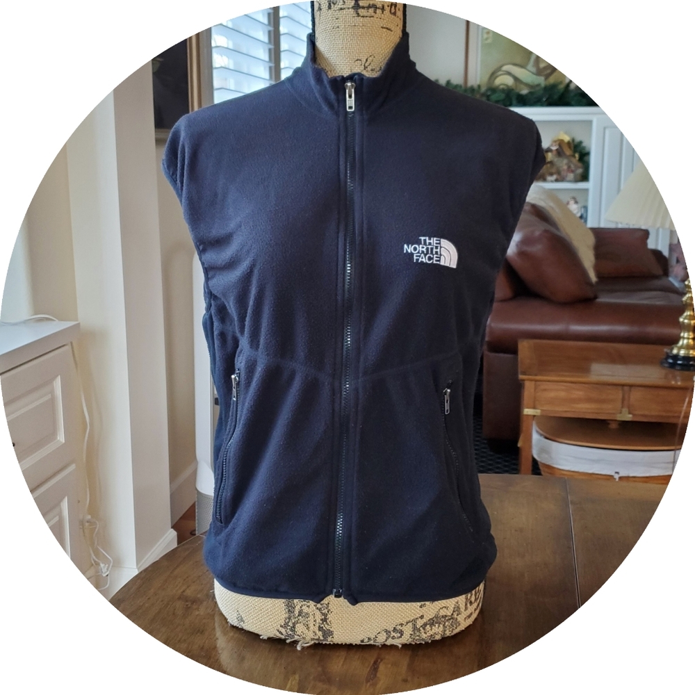 VTG The North Face Lightweight Black Fleece Vest